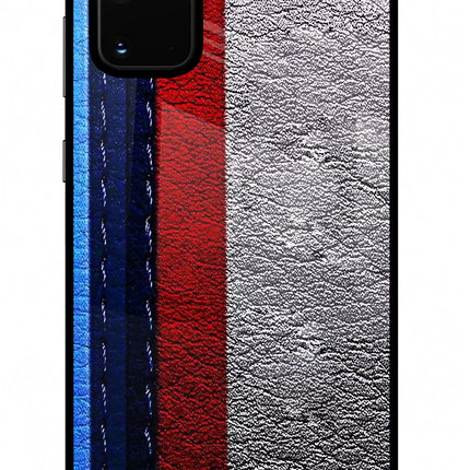BMW Stripes Samsung S20 Plus Glass Case Back Cover by Casekaro