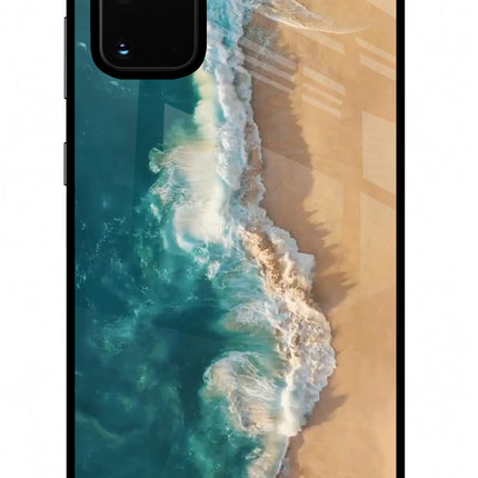 Ocean Beach Samsung S20 Plus Glass Case Back Cover by Casekaro