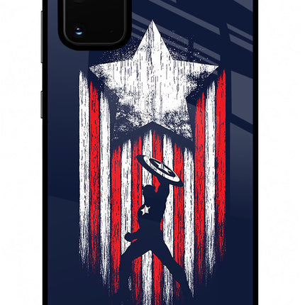 Captain America Marvel Art Samsung S20 Plus Glass Case Back Cover by Casekaro