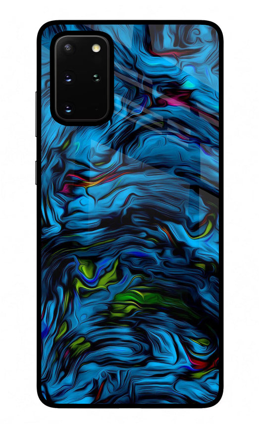 Dark Blue Abstract Samsung S20 Plus Glass Case