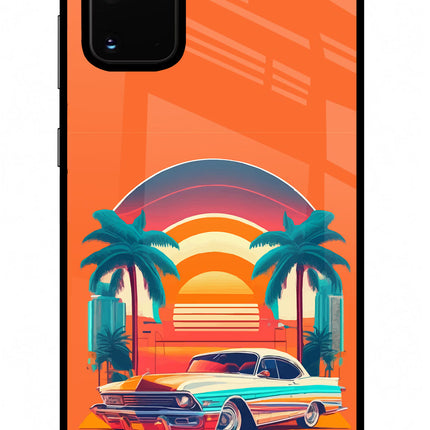 Palm Drive 80s Samsung S20 Plus Glass Case Back Cover by Casekaro