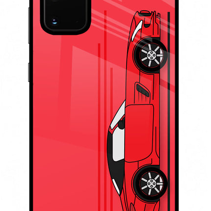Red Velocity Samsung S20 Plus Glass Case Back Cover by Casekaro