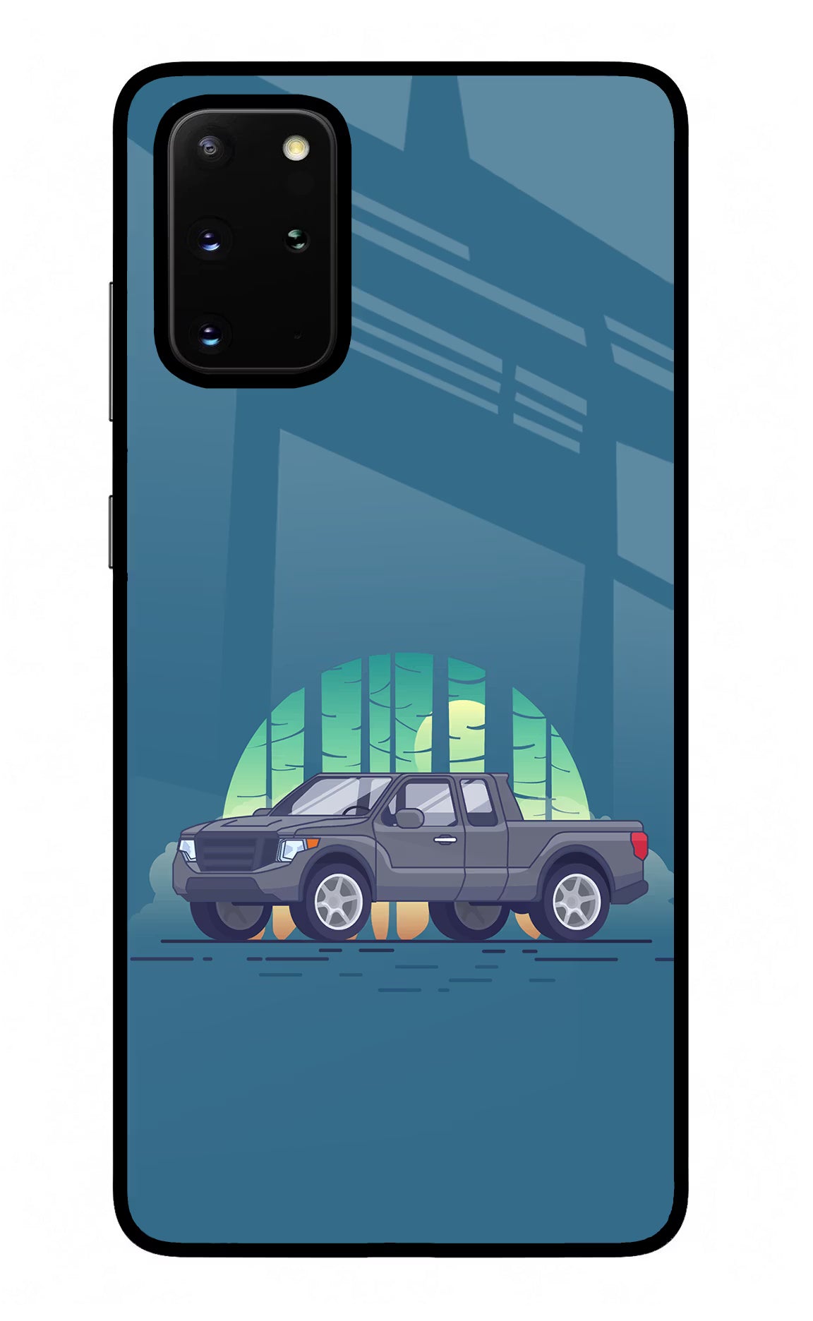 Retro Garage Vibe Samsung S20 Plus Glass Case Back Cover by Casekaro