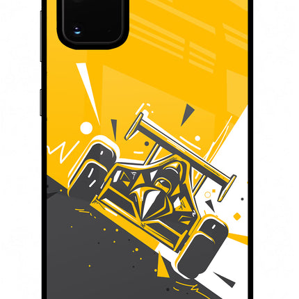 Track King Samsung S20 Plus Glass Case Back Cover by Casekaro