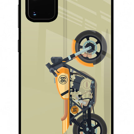 Vertical Speedster Samsung S20 Plus Glass Case Back Cover by Casekaro