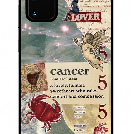 Cancer Zodiac Samsung S20 Plus Glass Case Back Cover by Casekaro