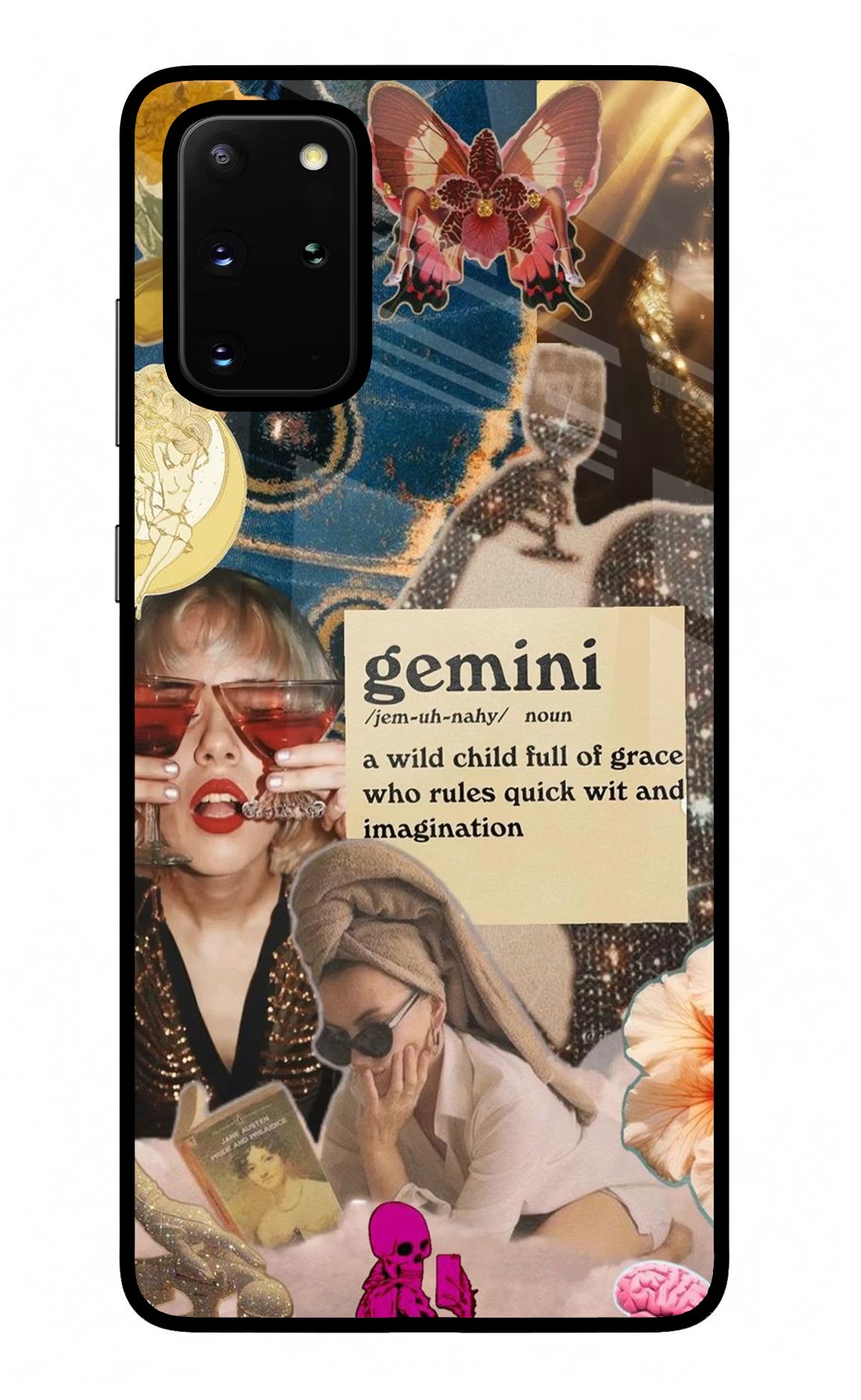 Gemini Zodiac Samsung S20 Plus Glass Case Back Cover by Casekaro