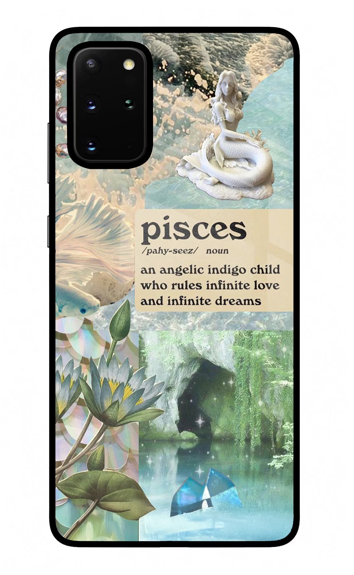Pisces Zodiac Samsung S20 Plus Glass Case Back Cover by Casekaro