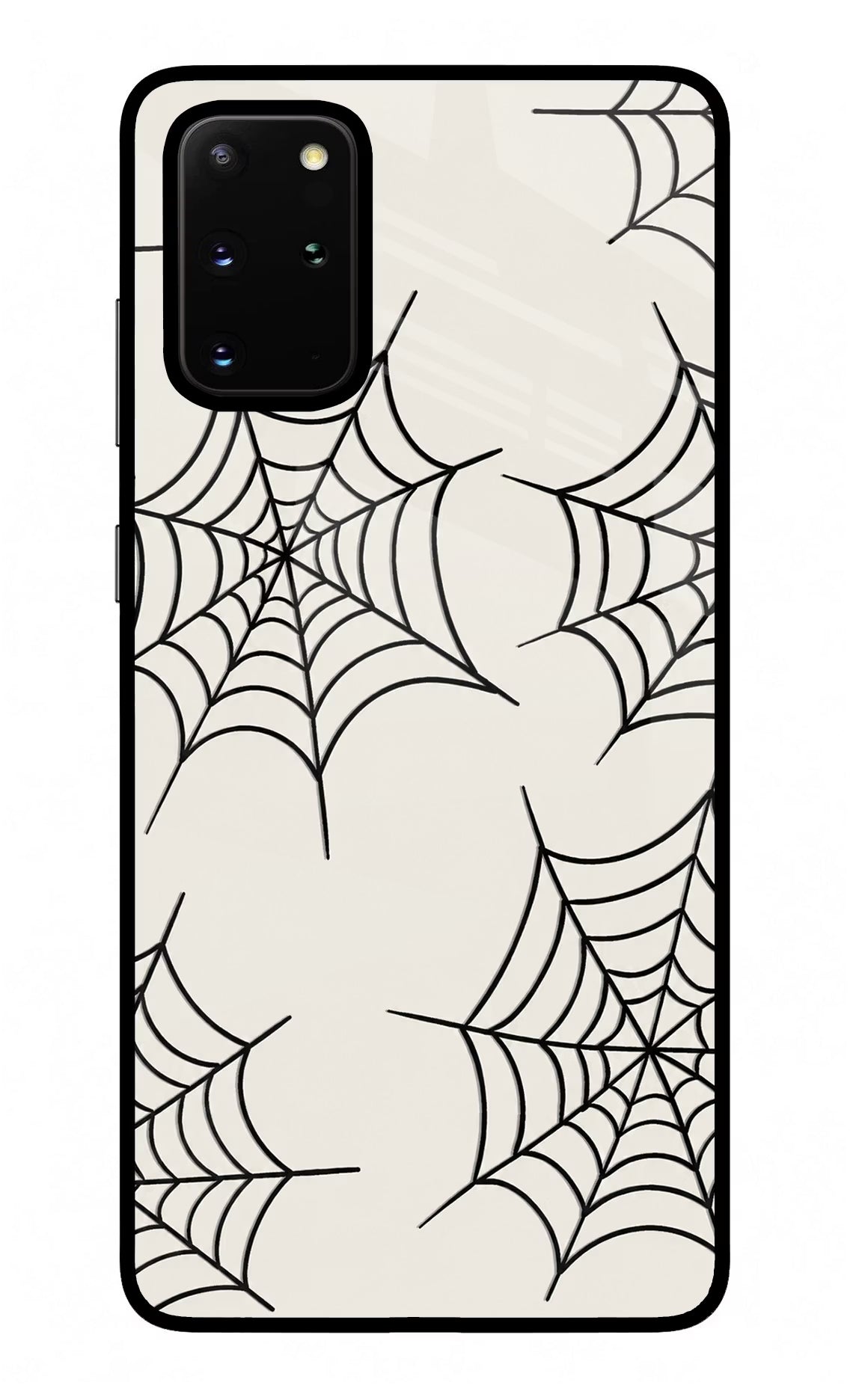 Spider Web Samsung S20 Plus Glass Case Back Cover by Casekaro