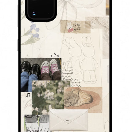 Soft Aesthetic Samsung S20 Plus Glass Case Back Cover by Casekaro