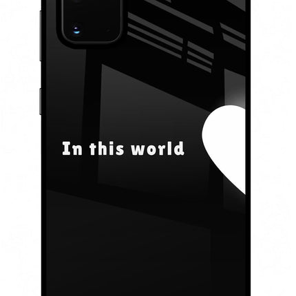 This World Samsung S20 Plus Glass Case Back Cover by Casekaro