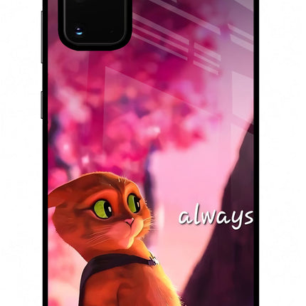Always Cat Samsung S20 Plus Glass Case Back Cover by Casekaro