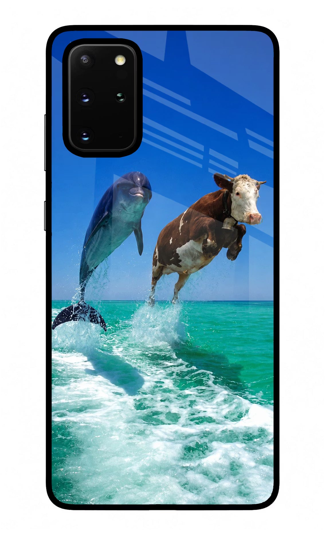 Dolphin vs Cow Samsung S20 Plus Glass Case