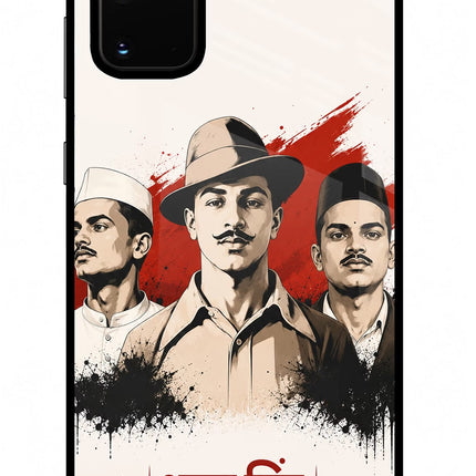 Bhagat Singh Trio Samsung S20 Plus Glass Case Back Cover by Casekaro