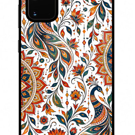 White Mayura Samsung S20 Plus Glass Case