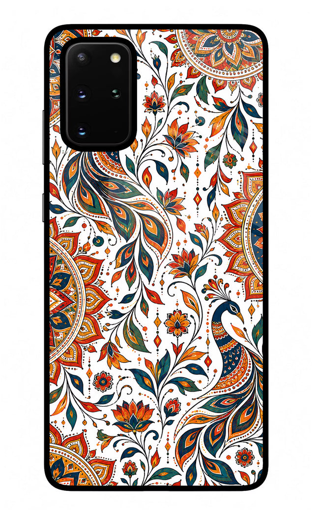 White Mayura Samsung S20 Plus Glass Case