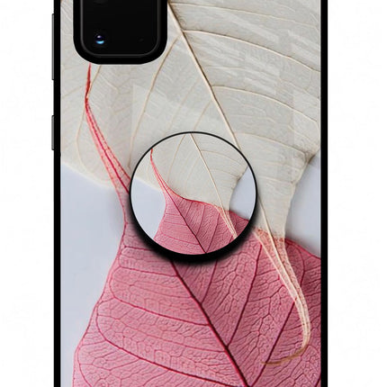 White Pink Leaf Samsung S20 Plus Pop Case by Casekaro