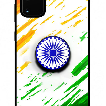 Indian Flag Ashoka Chakra Samsung S20 Plus Pop Case by Casekaro