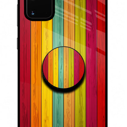 Multicolor Wooden Samsung S20 Plus Pop Case by Casekaro