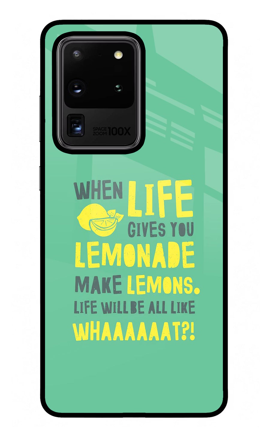 Quote Samsung S20 Ultra Back Cover, Glass case