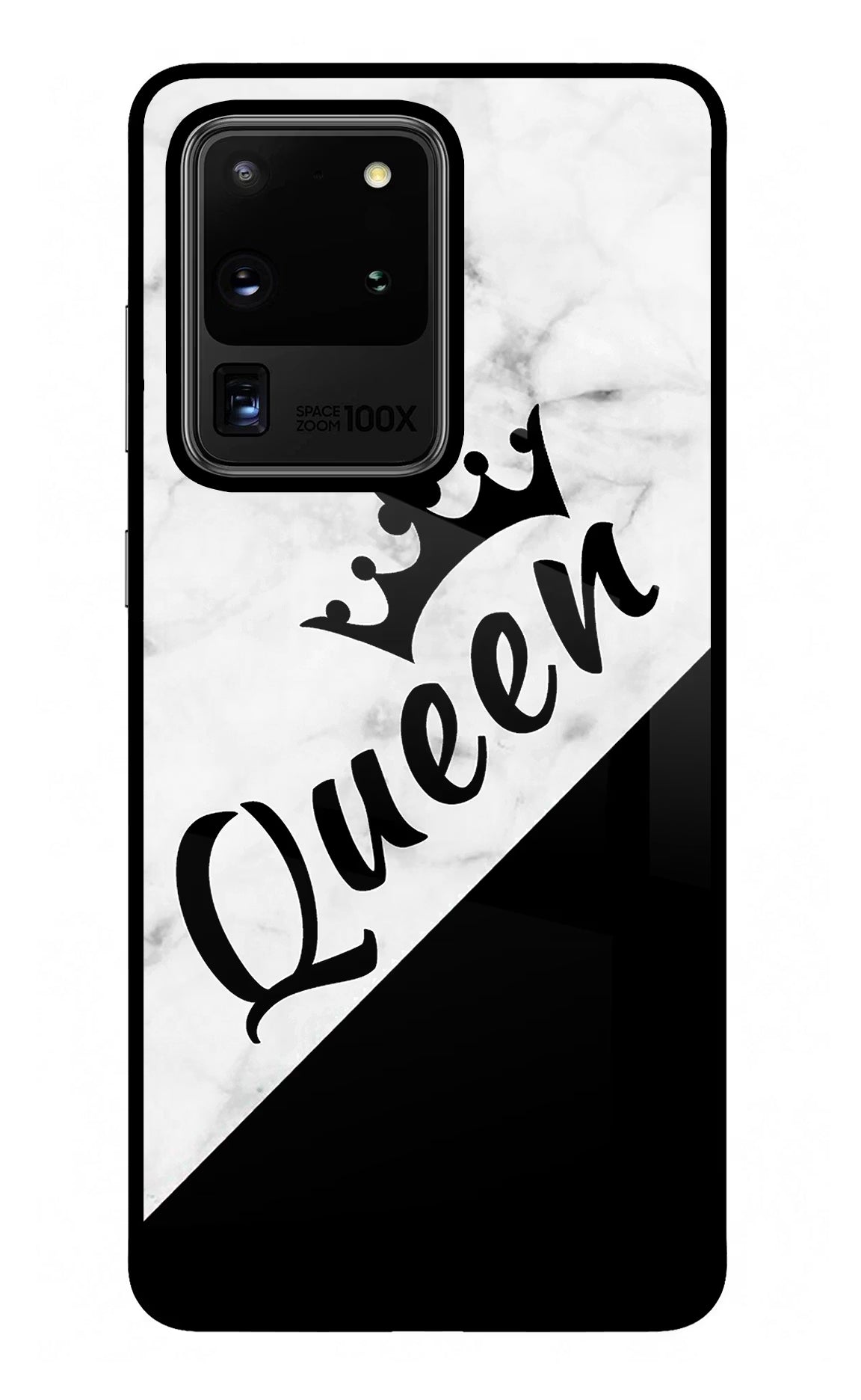 Queen Samsung S20 Ultra Glass Case Back Cover by Casekaro