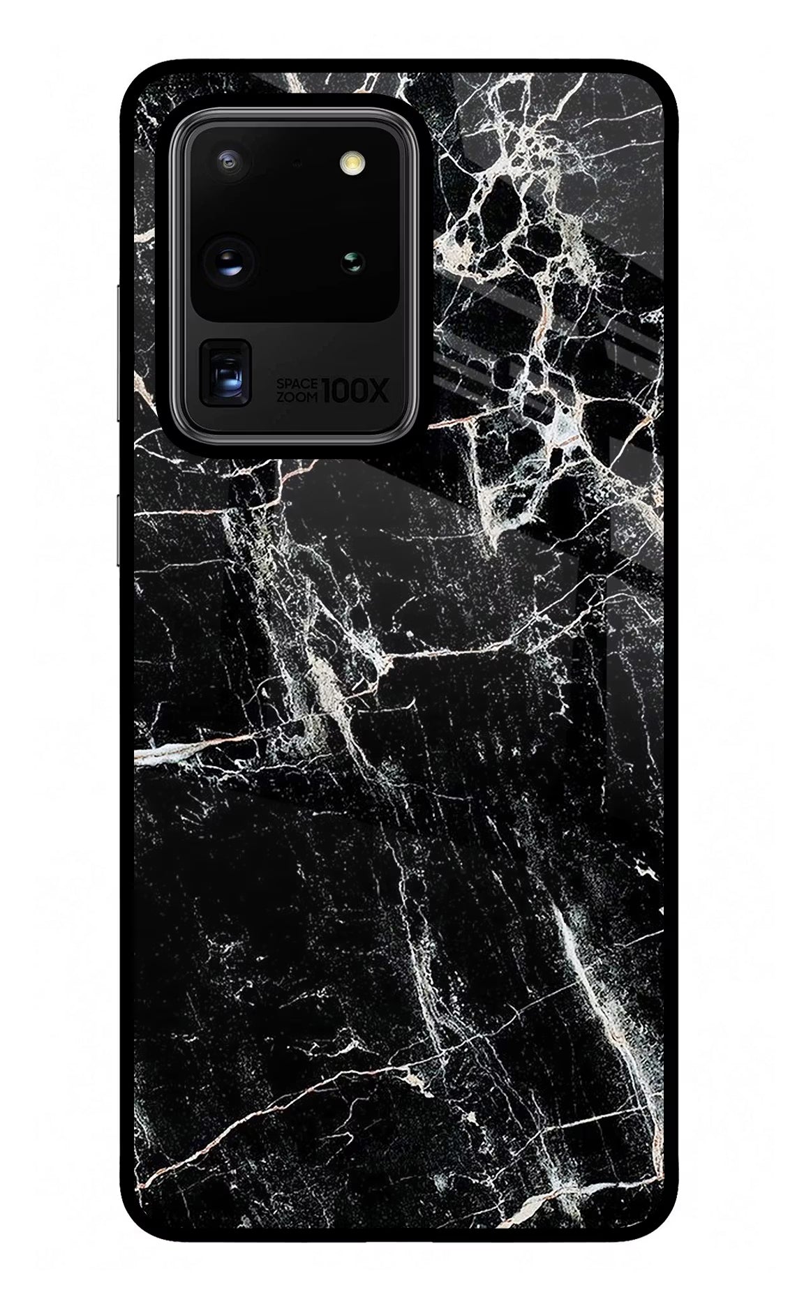 Black Marble Texture Samsung S20 Ultra Glass Case