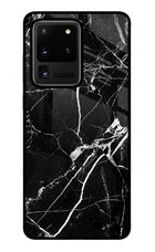 Black Marble Pattern Samsung S20 Ultra Glass Case