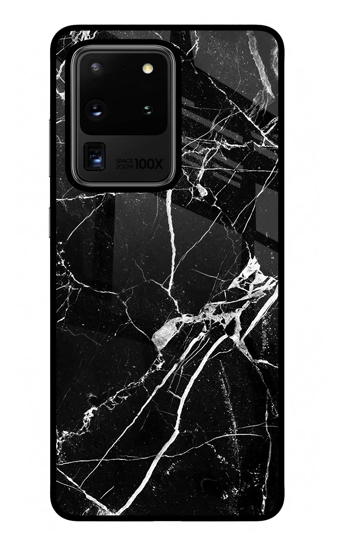 Black Marble Pattern Samsung S20 Ultra Glass Case