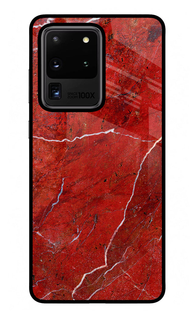 Red Marble Design Samsung S20 Ultra Glass Case