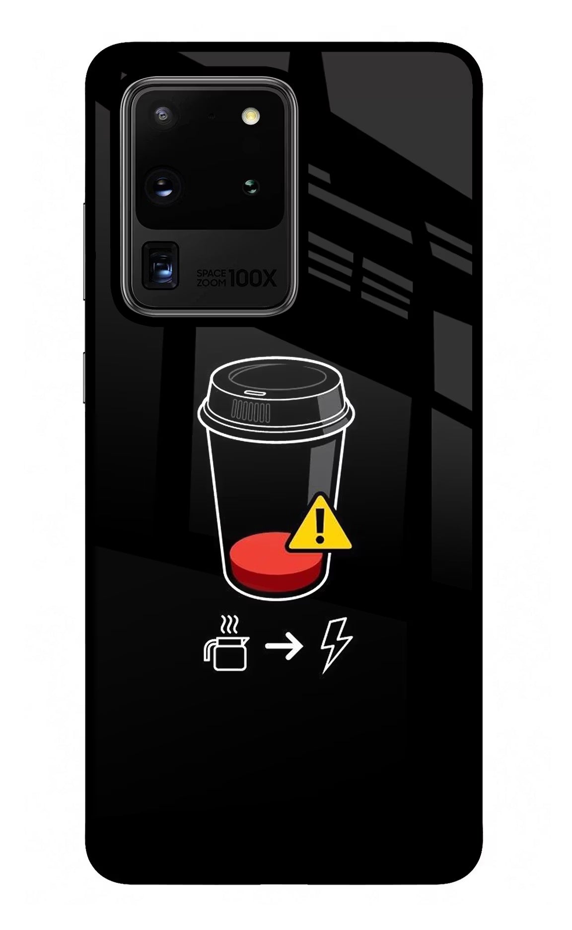 Coffee Samsung S20 Ultra Glass Case Back Cover by Casekaro