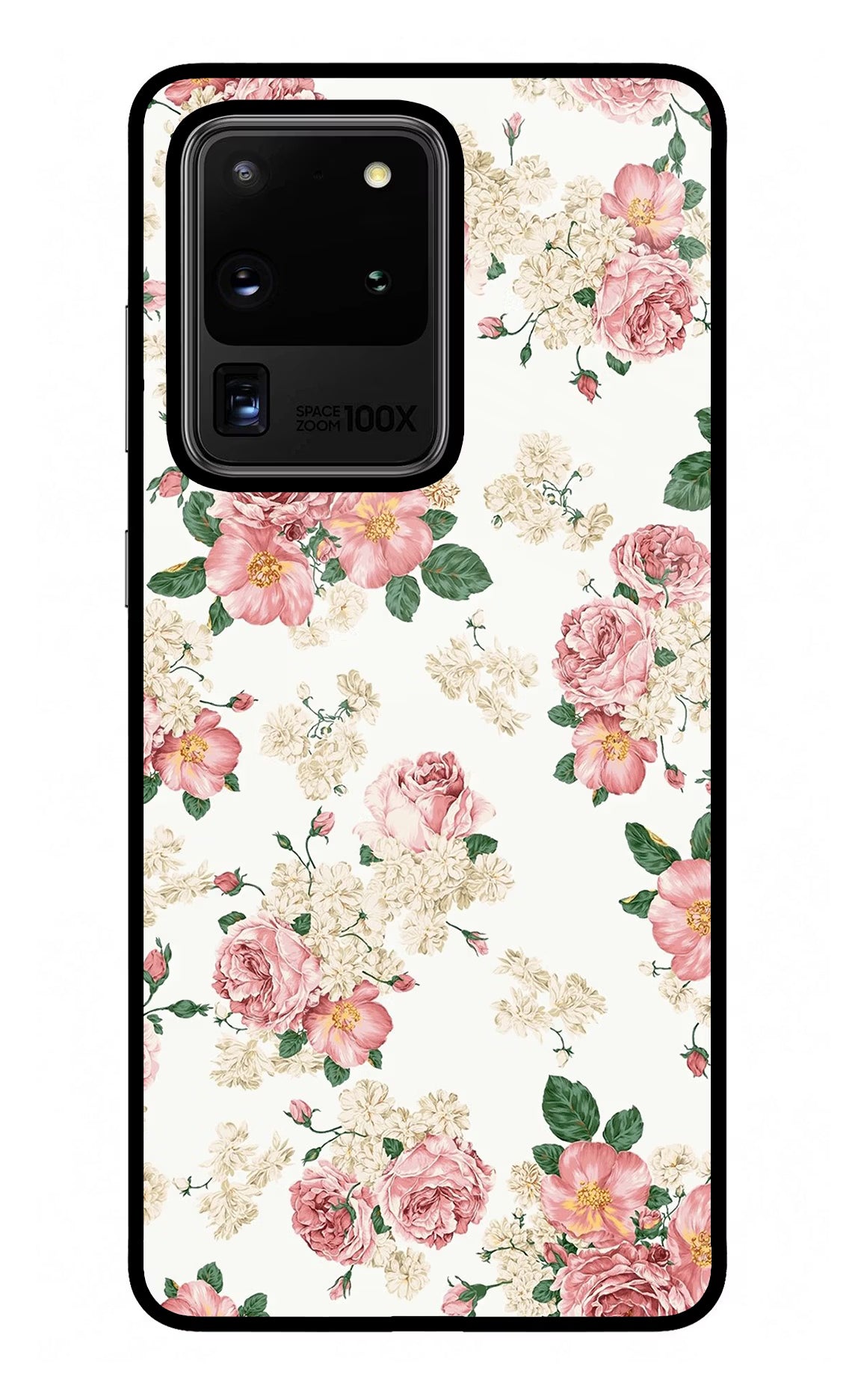 Flowers Samsung S20 Ultra Glass Case Back Cover by Casekaro