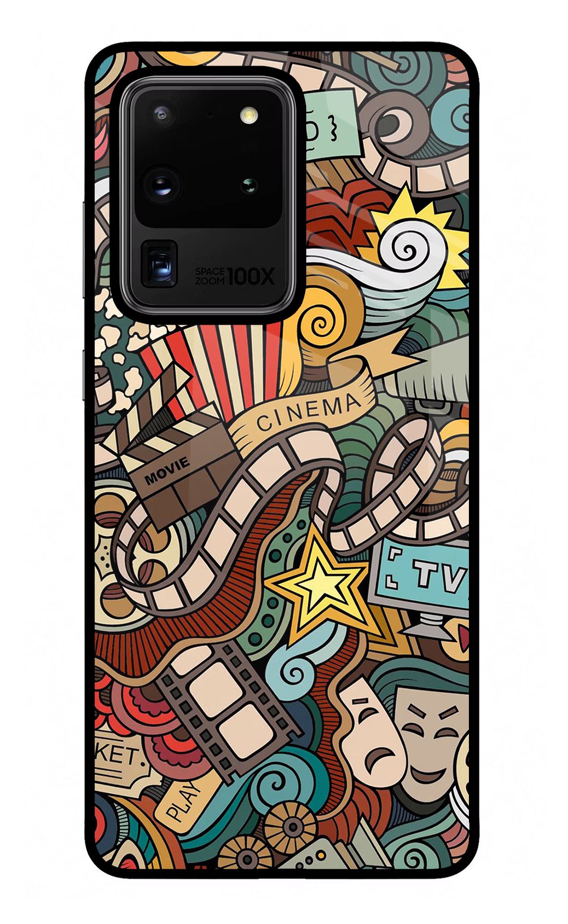 Cinema Abstract Samsung S20 Ultra Glass Case Back Cover by Casekaro