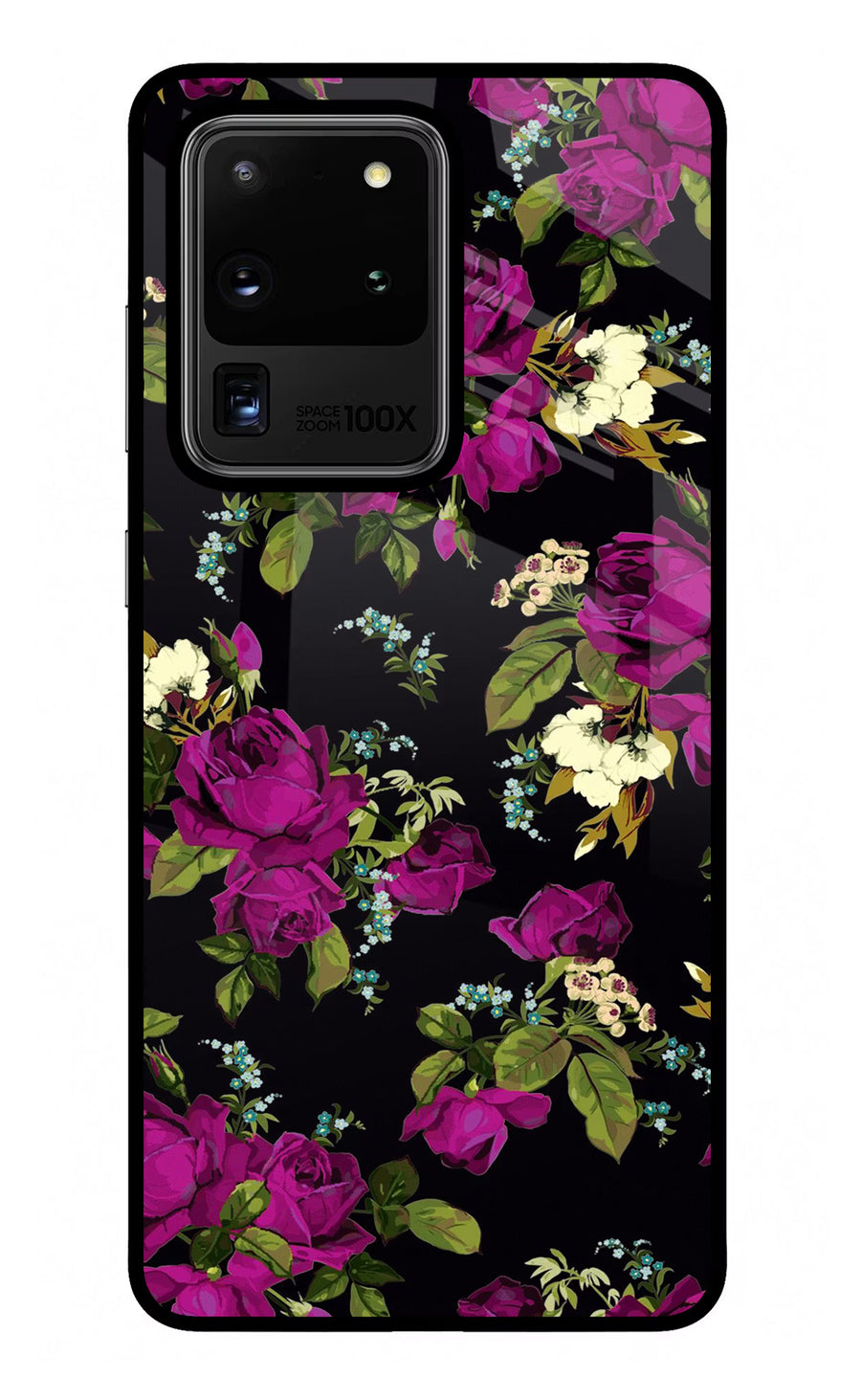 Flowers Samsung S20 Ultra Back Cover, Glass case