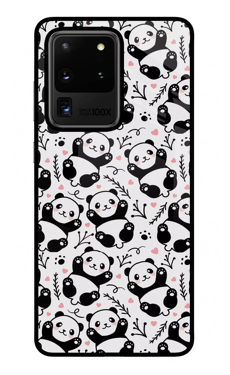 Cute Panda Samsung S20 Ultra Back Cover, Glass case