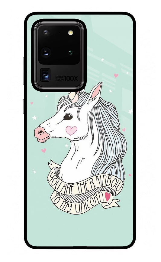 Unicorn Wallpaper Samsung S20 Ultra Glass Case
