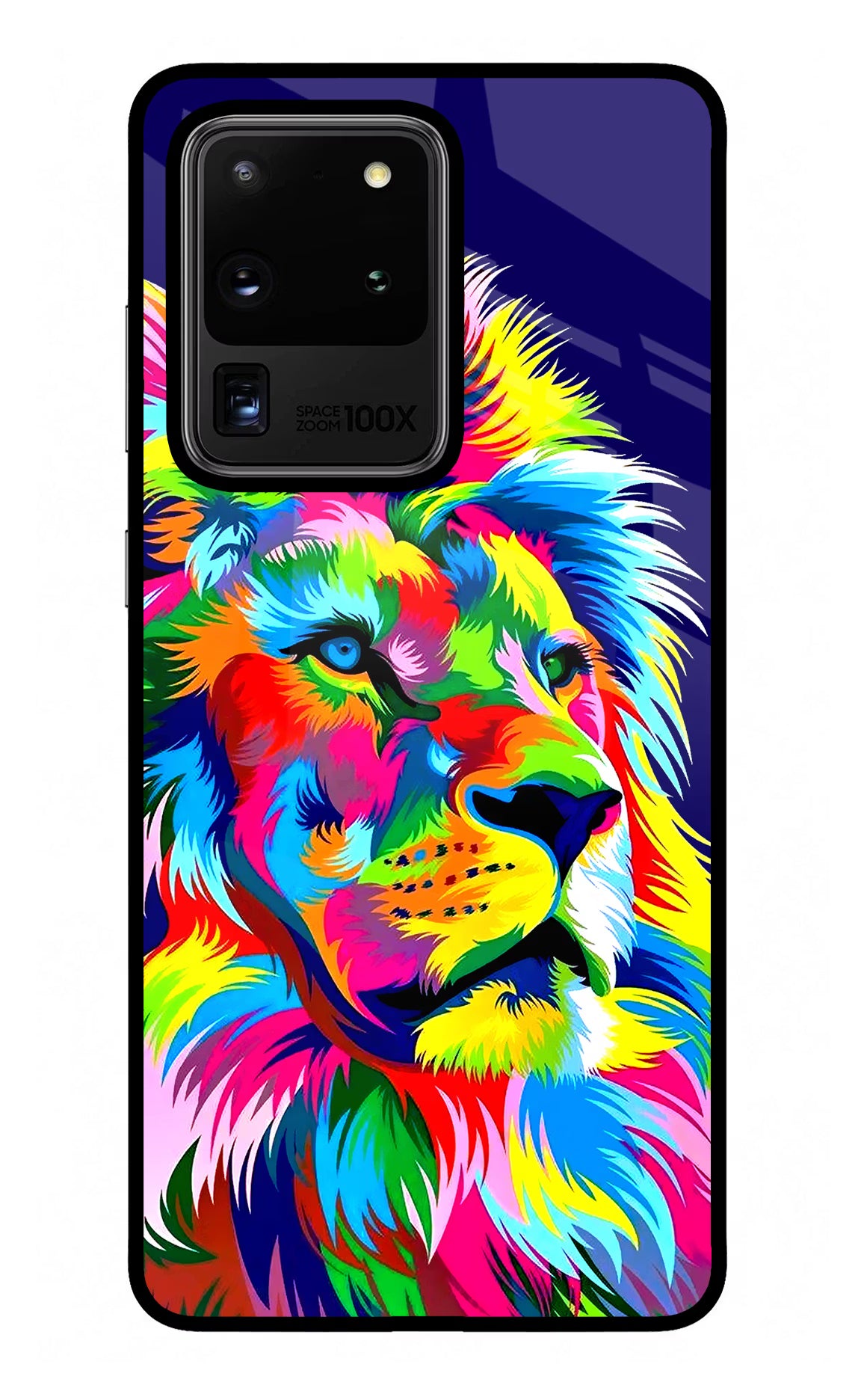Vector Art Lion Samsung S20 Ultra Glass Case Back Cover by Casekaro