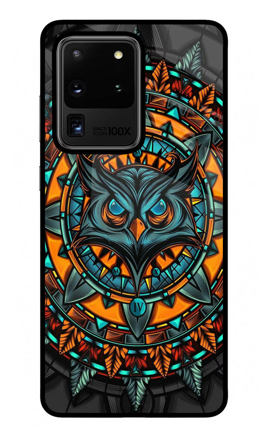 Angry Owl Art Samsung S20 Ultra Glass Case