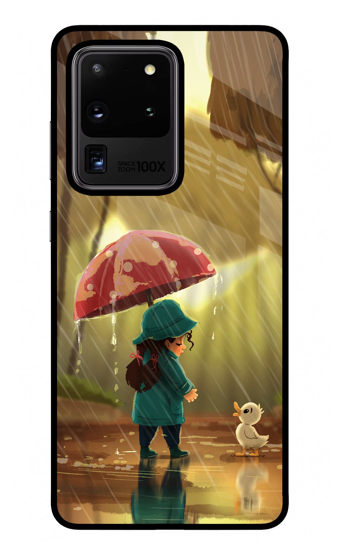 Rainy Day Samsung S20 Ultra Glass Case Back Cover by Casekaro