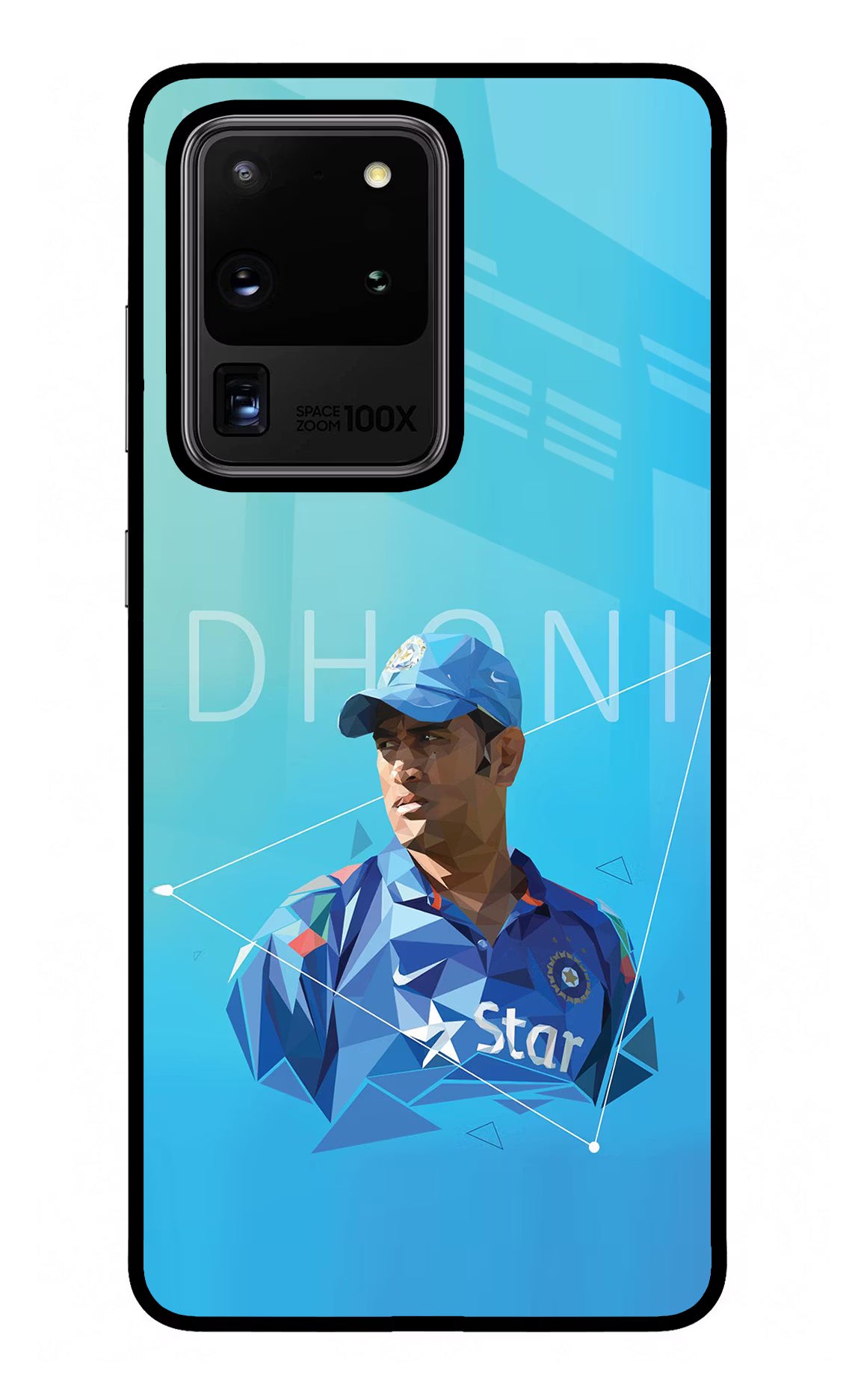 Dhoni Artwork Samsung S20 Ultra Glass Case Back Cover by Casekaro
