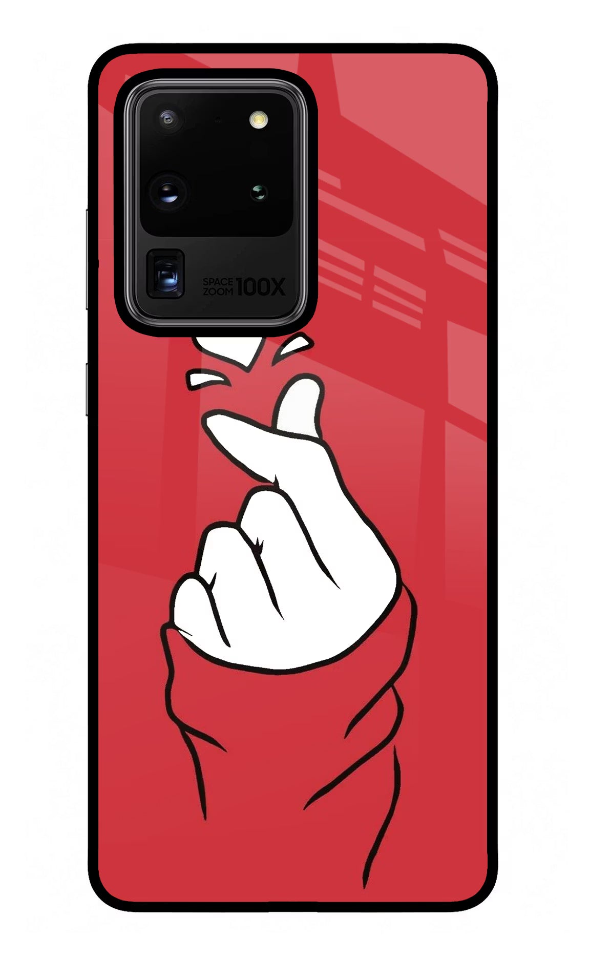 Korean Love Sign Samsung S20 Ultra Glass Case Back Cover by Casekaro