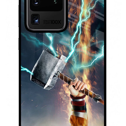 Thor Hammer Mjolnir Samsung S20 Ultra Glass Case Back Cover by Casekaro