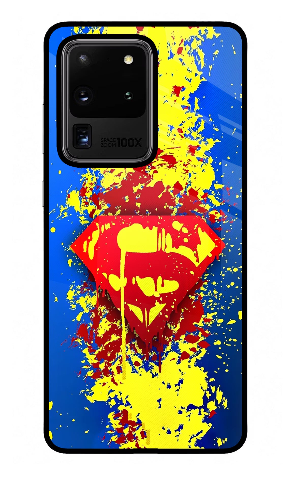 Superman logo Samsung S20 Ultra Glass Case Back Cover by Casekaro