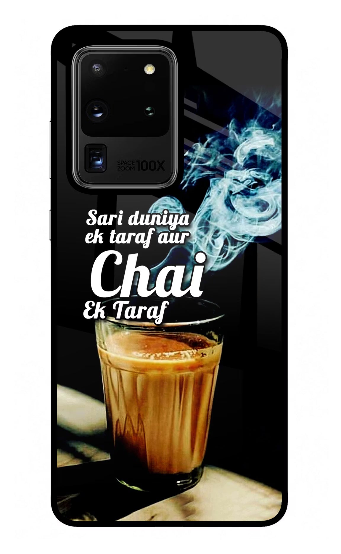 Chai Ek Taraf Quote Samsung S20 Ultra Glass Case Back Cover by Casekaro