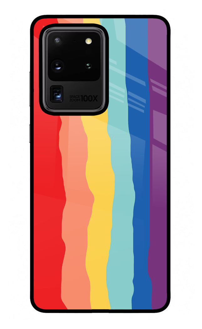 Rainbow Samsung S20 Ultra Glass Case Back Cover by Casekaro