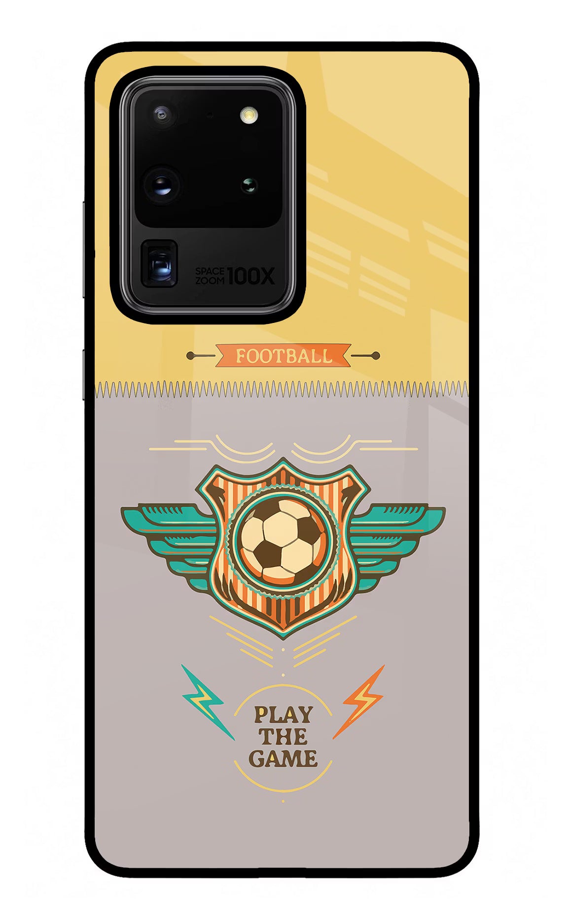 Football Samsung S20 Ultra Glass Case Back Cover by Casekaro