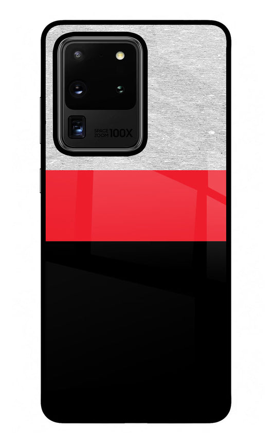 Tri Color Pattern Samsung S20 Ultra Glass Case