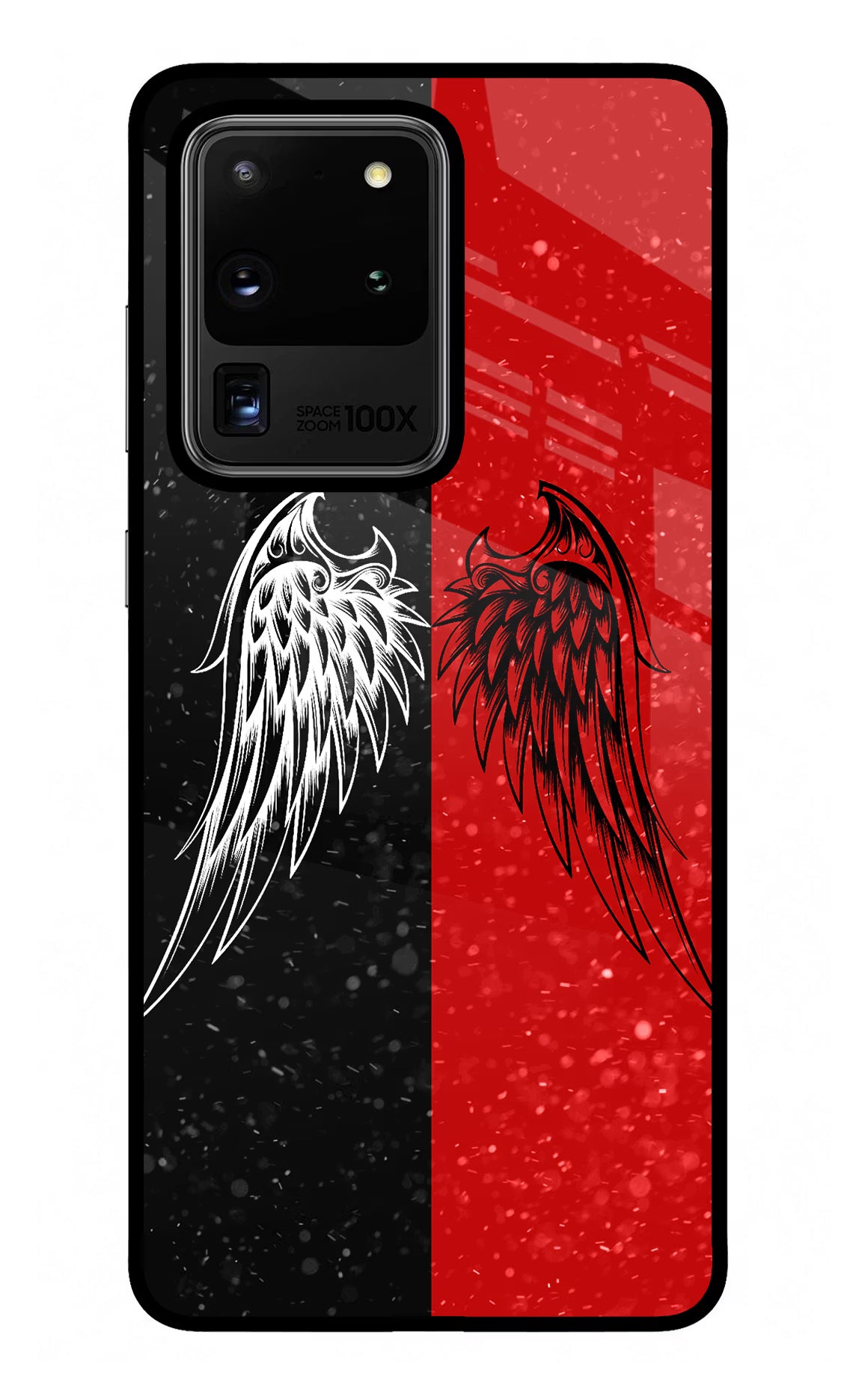 Wings Samsung S20 Ultra Glass Case Back Cover by Casekaro