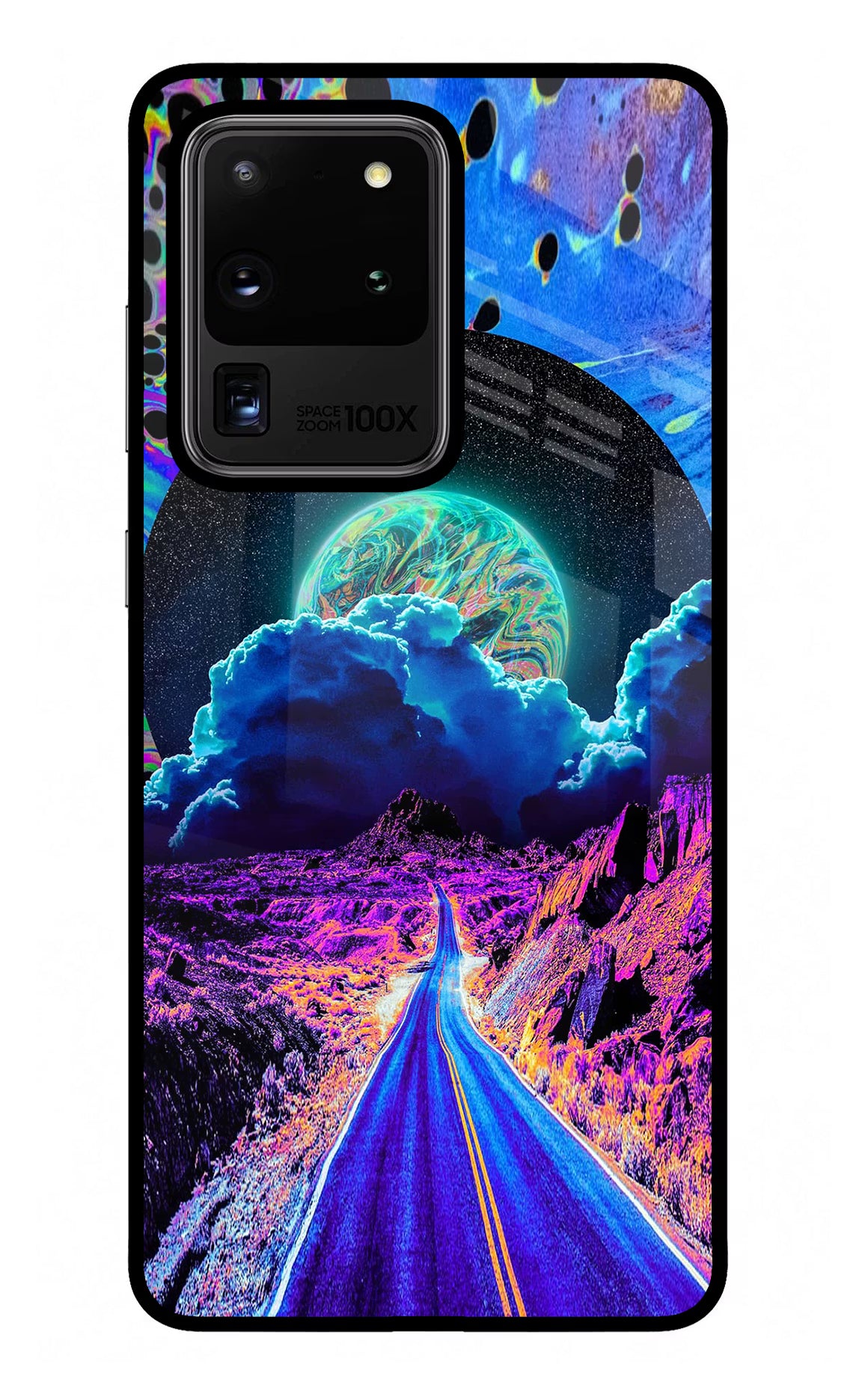 Psychedelic Painting Samsung S20 Ultra Glass Case Back Cover by Casekaro