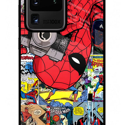 Spider Man Samsung S20 Ultra Glass Case Back Cover by Casekaro