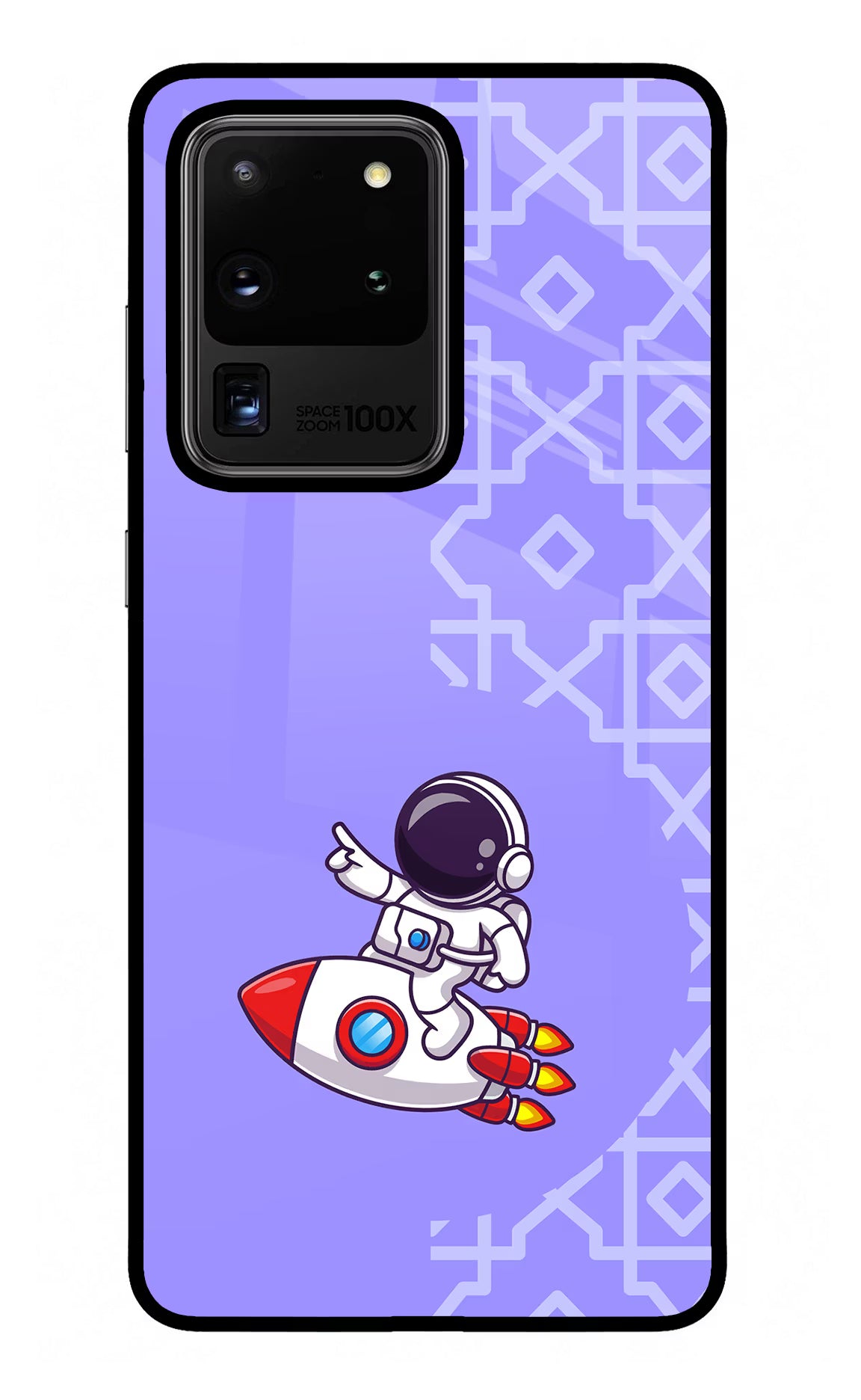 Cute Astronaut Samsung S20 Ultra Glass Case Back Cover by Casekaro